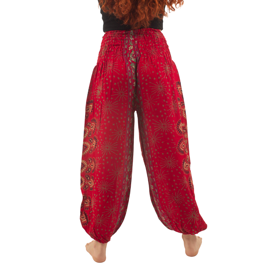 Pantalon Arya Rojo con Verde