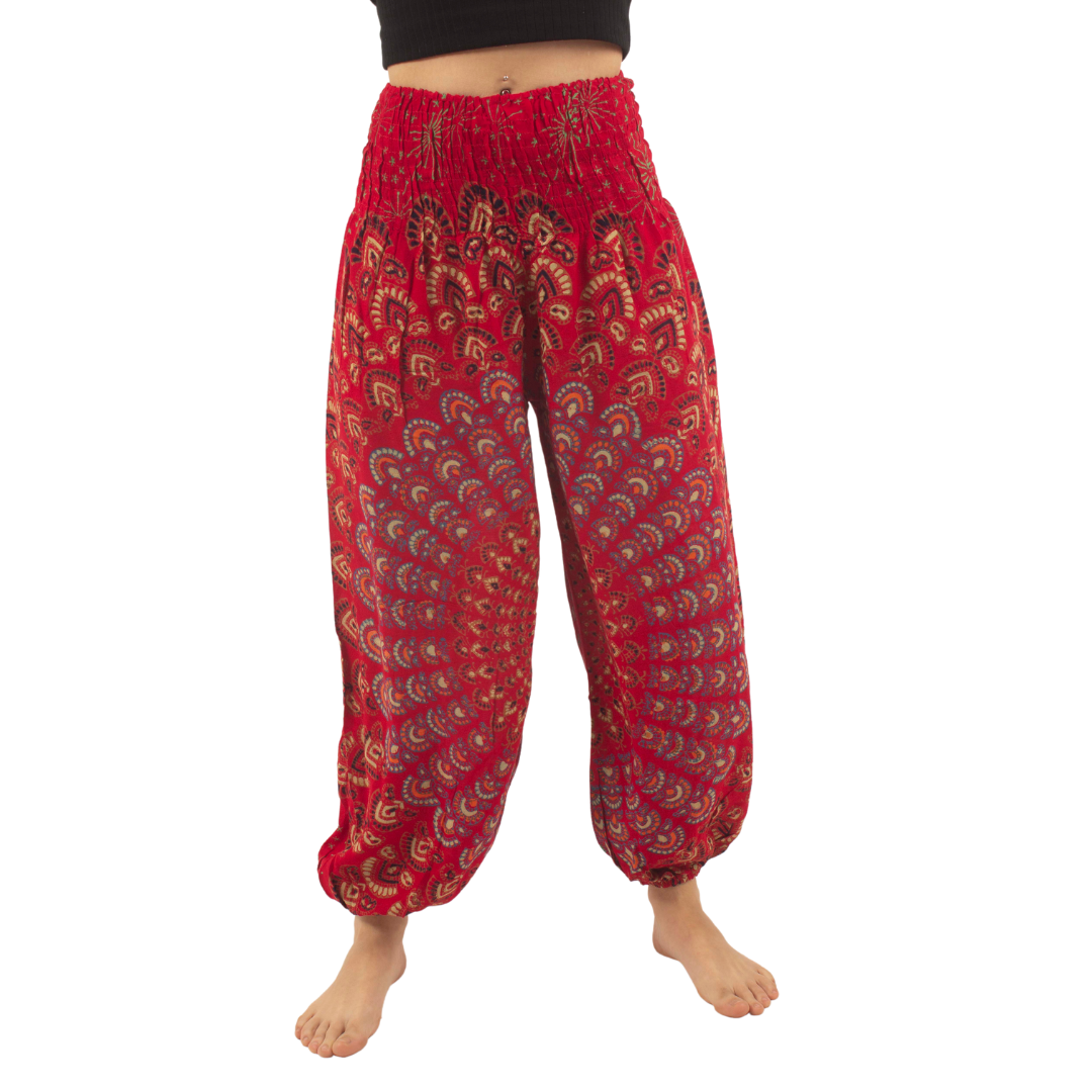 Pantalon Arya Rojo con Verde