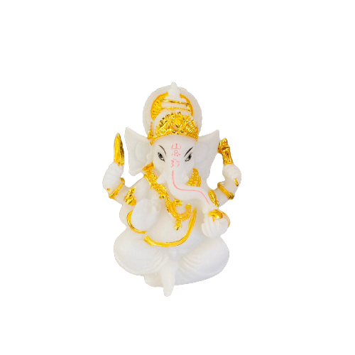 Figura Ganesh White & Gold Pequeña