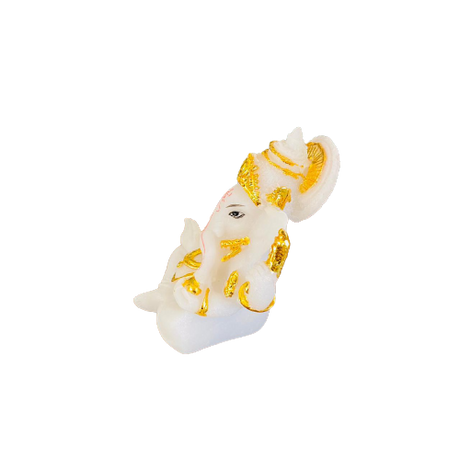 Figura Ganesh White & Gold Pequeña