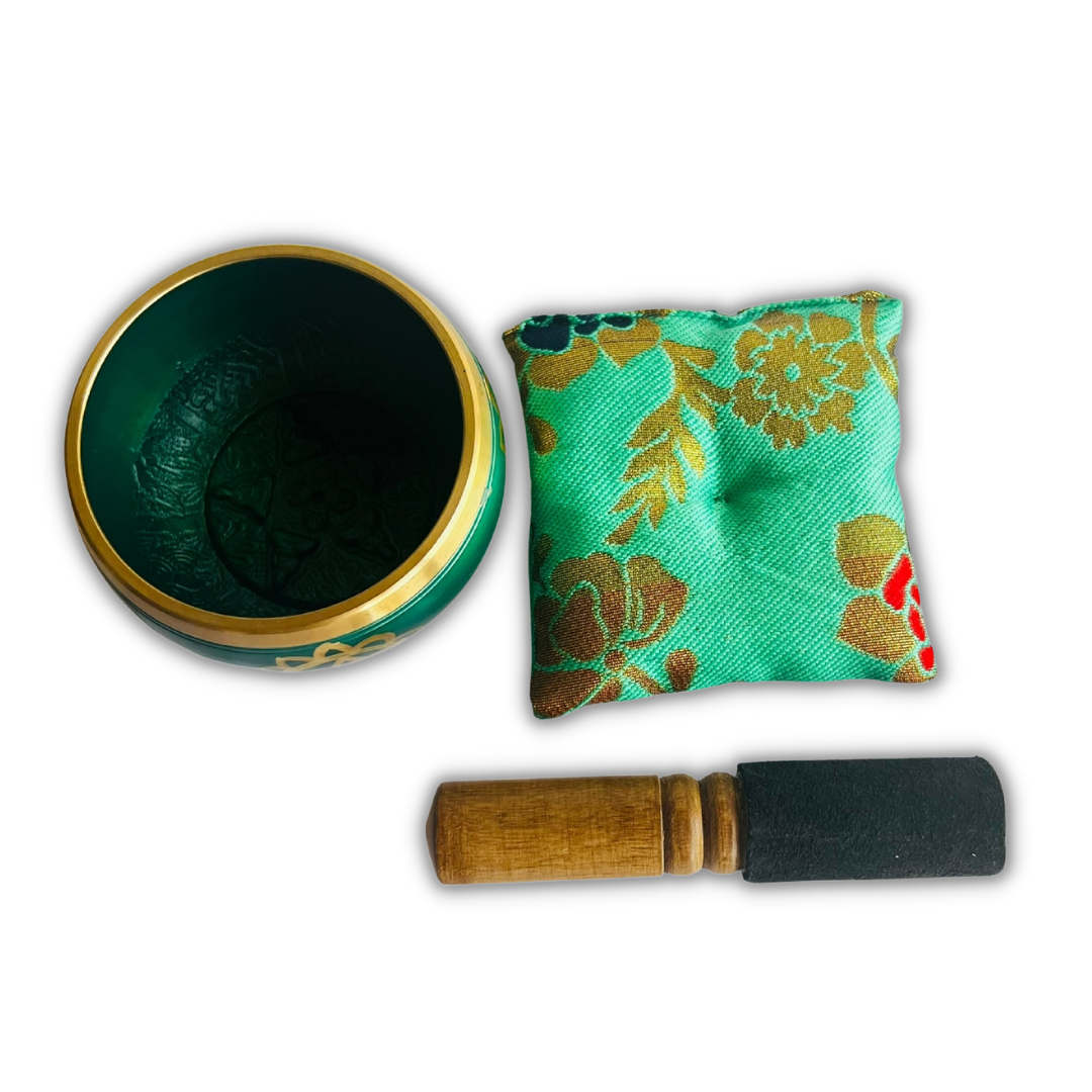 Box Cuenco Tibetano Verde 9cm