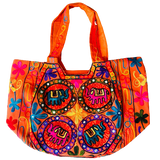 Bolso Playero Múltiples Elefantes - Salmon