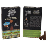 Incienso Cascada Salvia Blanca + Palo Santo 10 conos