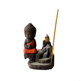 Porta Incienso Cascada Mini Buda Siddharta Rojo