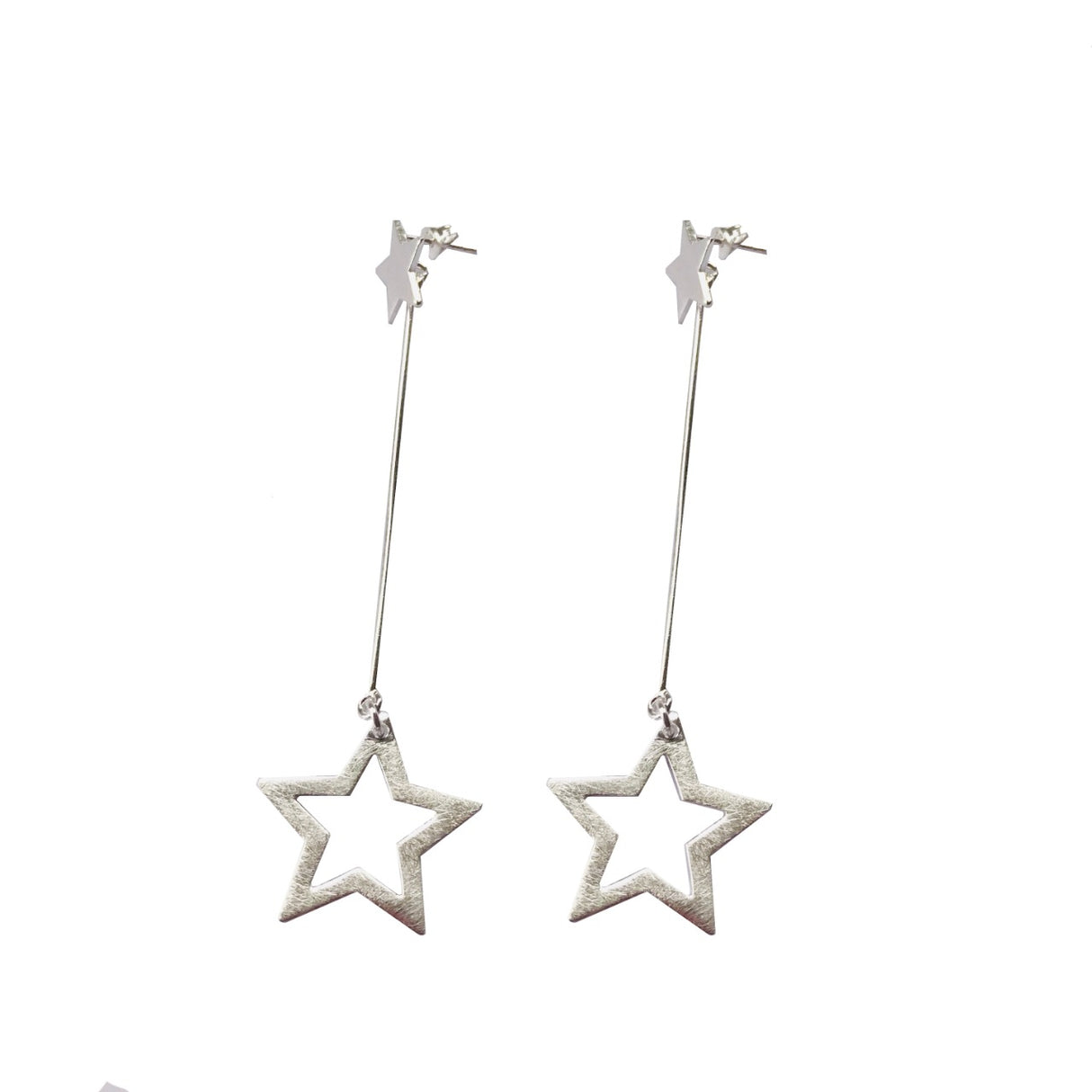 Aros Colgantes Estrella- Plata 925