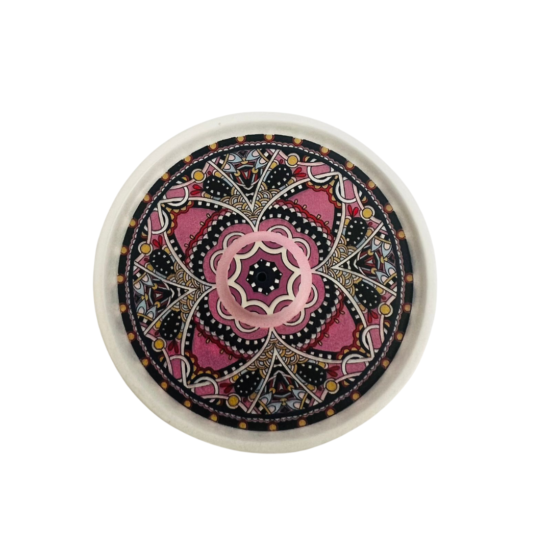 Porta Incienso Mandala Purple