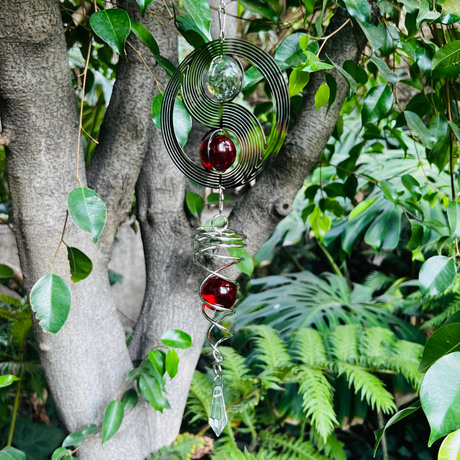 Anillo de Viento - Ying Yang Spinner Red