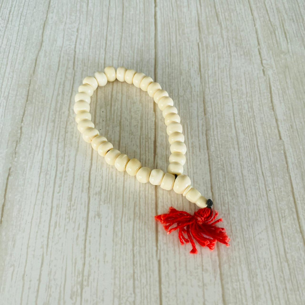 Pulsera Japa Mala White  6mm