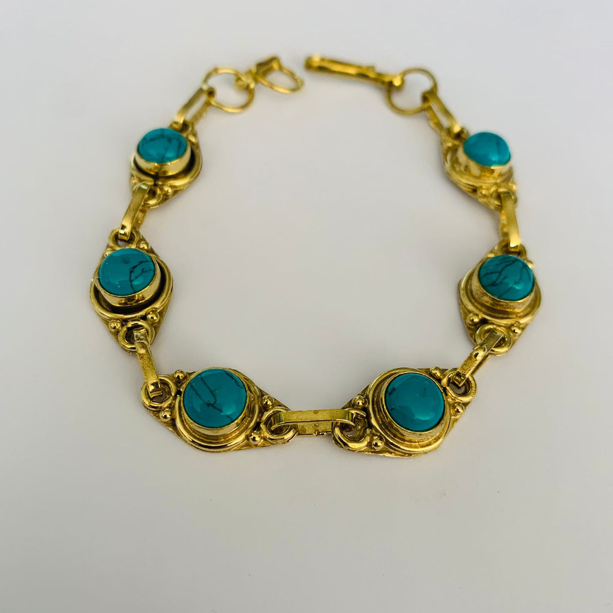 Pulsera Dorada Jolie Turquesa