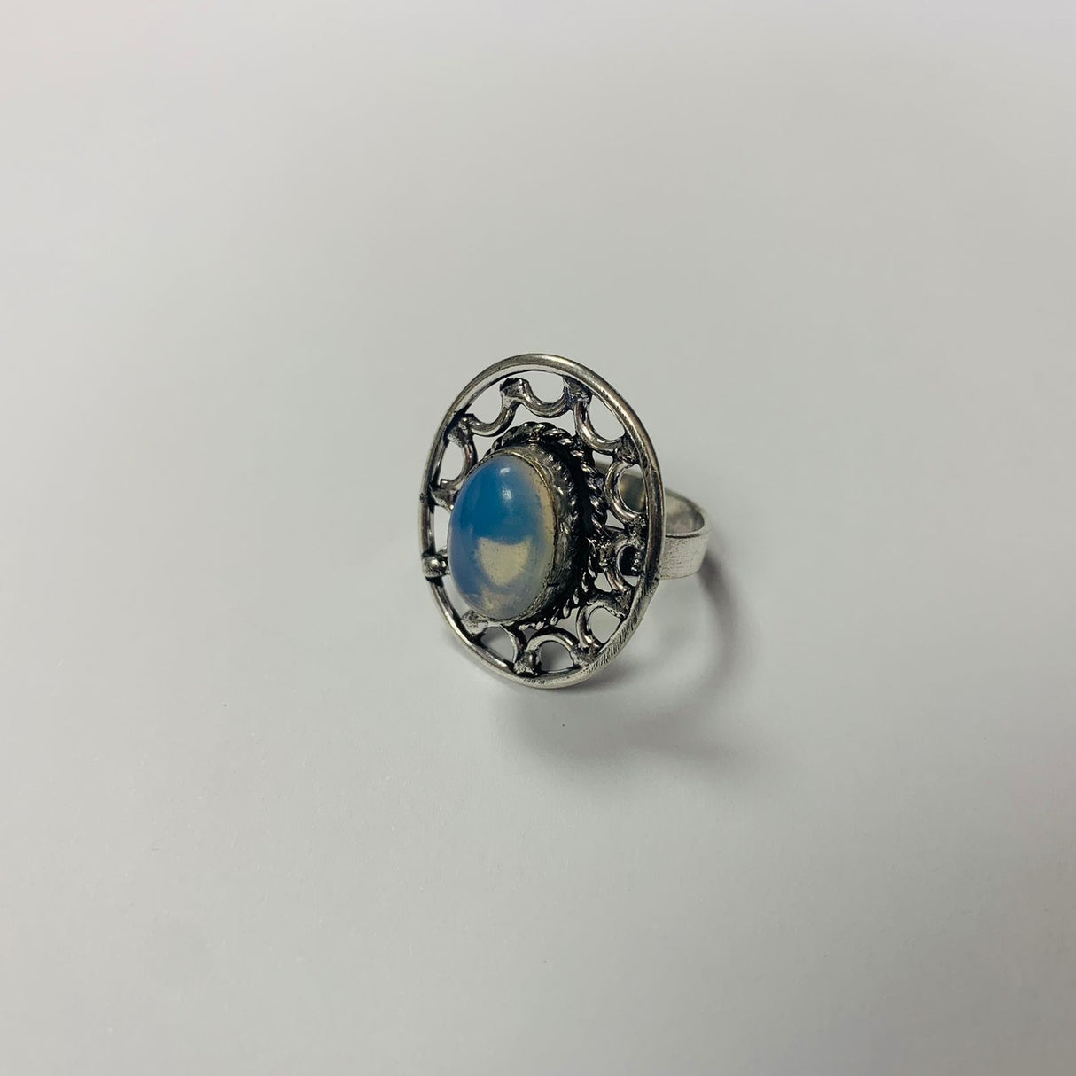 Anillo Oeuf Silver Piedra Luna