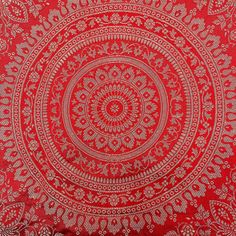 Fundas De Cojín de Satín - Mandala Rojo