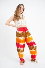 Pantalon Teñido Tricolor Rosado - Naranjo