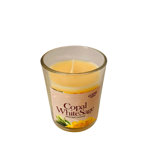 Vela en Vaso Copal Salvia Blanca