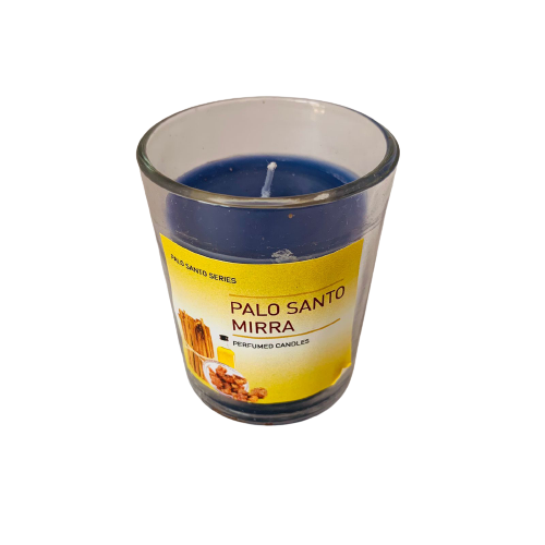 Vela en Vaso Palo Santo Mirra